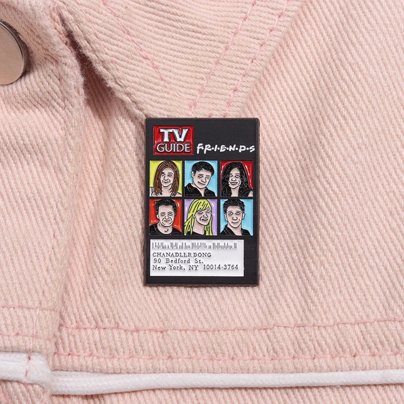 TV Show Friends Collection Enamel Pins Custom Sitcoms Character Role Brooch Backpack Lapel Badge Jewelry Accessory Gift for Fans