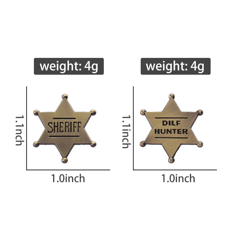 Star Sheriff Dilf Hunter Enamel Pin Lapel Jewelry Badge Metal Cartoon Accessories Backpack Hat Wholesale Gifts