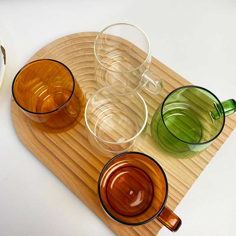 YOMDID Colorful Coffee Mug High Borosilicate Glass Coffee Cup Tea Juice Milk Water Mug Durable caneca tazas Heat Resistant