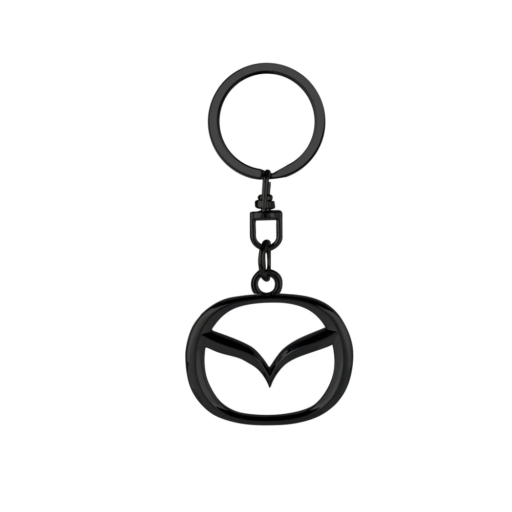 1Pc Car Key Holder KeyRing Leather Keychain With Logo Accessories For Mazda 2 3 MS 6 CX 5 Artzma 6 Axela MX30 CX-8 Miata Demio 7