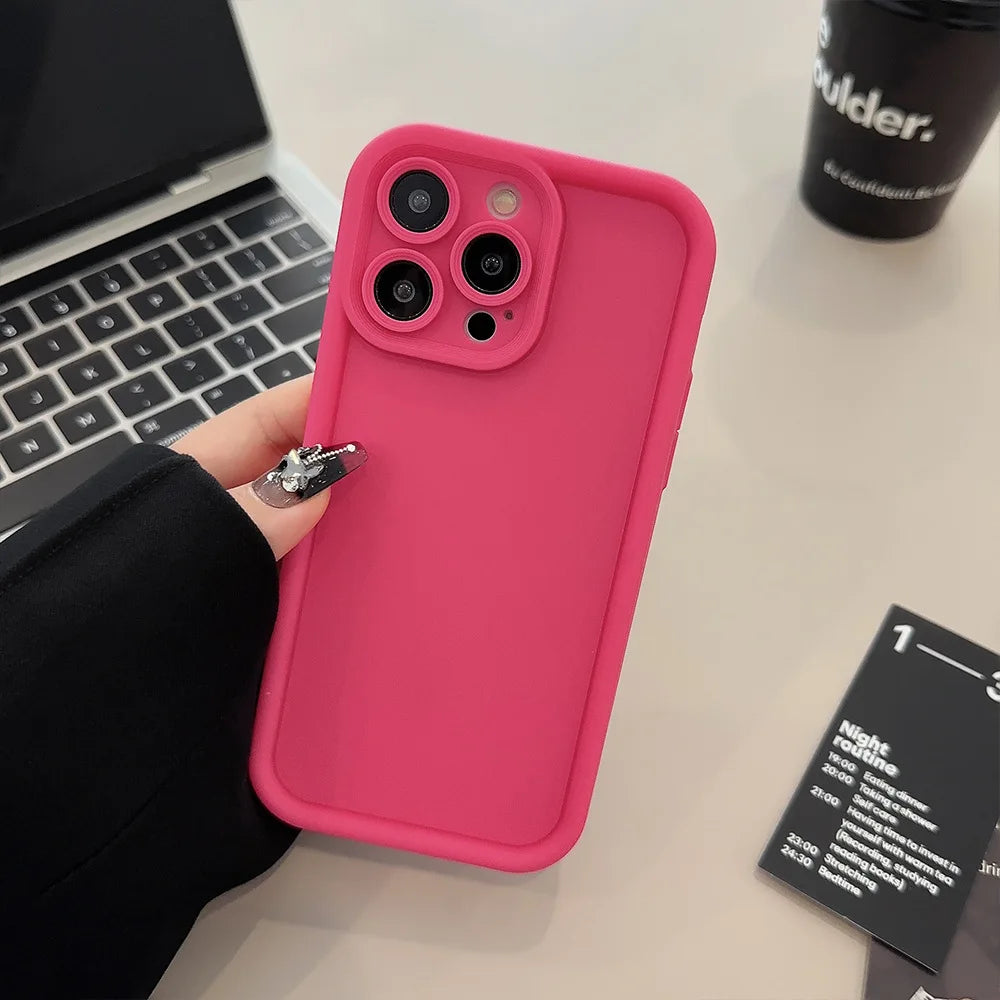 Liquid Silicon Phone Case For iPhone 11 Funda iPhone 16 17 Pro Max 13 14 15 12 7 8 Plus 17 Air 16promax 15promax Carcasa Cover