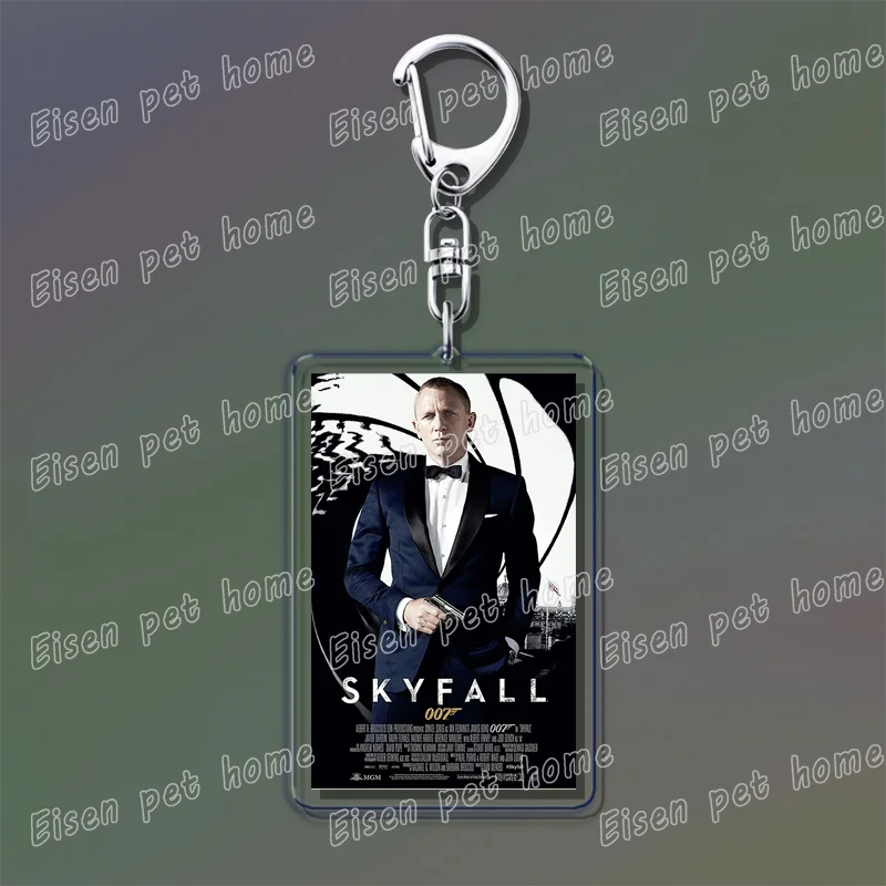 Popular Classic Movies Keychains for Accessories Bag Jaws Fight Club Avatar Films Pendant Key Chains Keyrings Jewelry Fans Gifts