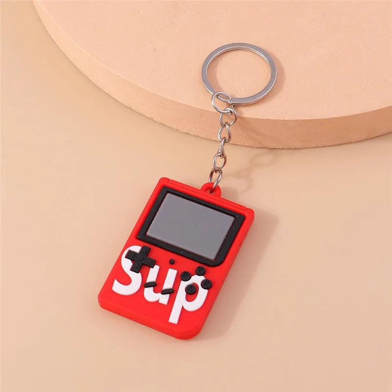 1pc PVC Individual Game Machine Keychain Mini Cartoon Game Console Gamepad Keychains for Boy Bag Pendant Car Key Birthday Gifts