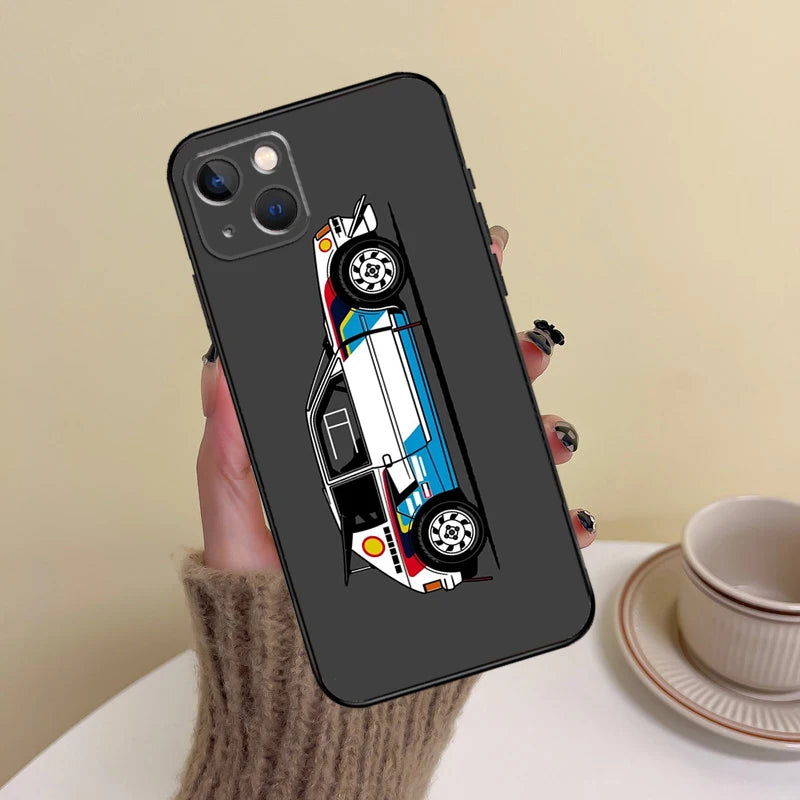 T16 Rally Car Phone Case For iPhone 11 15 12 13 14 16 Pro Max 7 8 Plus X XR XS Mas Shell Cover