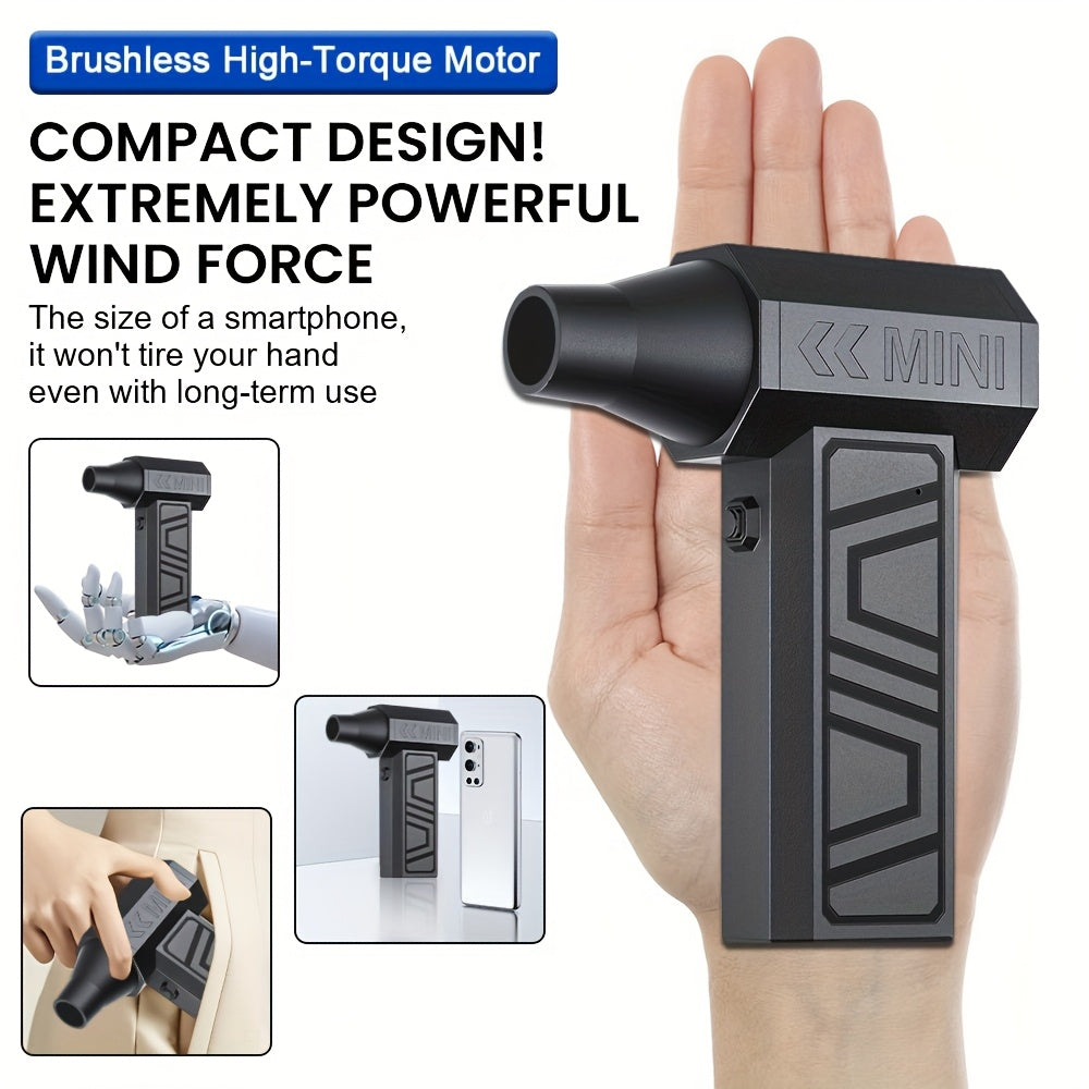 Electric Air Duster Type-C Charging Cleaning Blower Tool Turbo Jet Fan 130000RPM Car Blowing Snow 4 Gears adjustable Portable