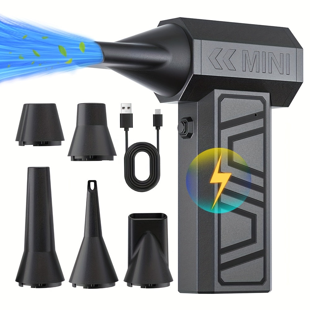 Electric Air Duster Type-C Charging Cleaning Blower Tool Turbo Jet Fan 130000RPM Car Blowing Snow 4 Gears adjustable Portable
